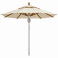 Ronde tuinparasol met dubbele kap, Ø 300 cm, crème en bruin