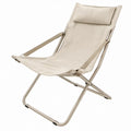 Opvouwbare vlinderstoel 75 x 66 x 92 cm beige polyester met stalen buisframe